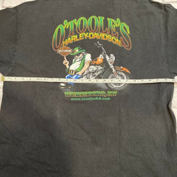 - Harley Davidson Wurtsboro, NY - Hanes Beefy Black Pocket T-Shirt - Men's XL - Picture 11 of 12